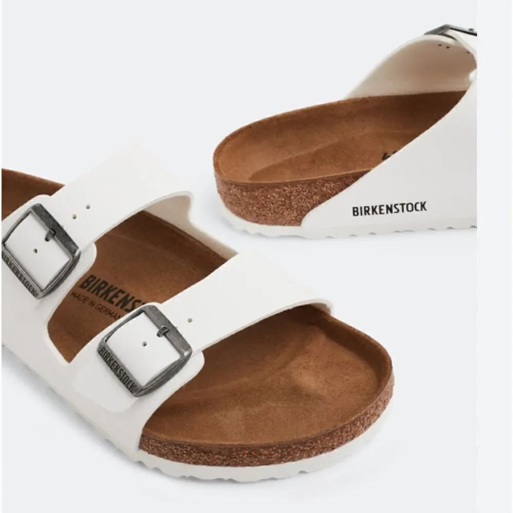 BIRKENSTOCK Arizona Birko-Flor Sandal Slipper White size 37/6-6.5 $140